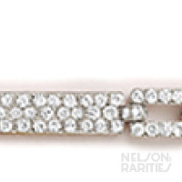 Pavé Diamond and Platinum Strap Bracelet