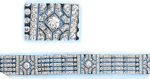 Diamond, Diamond and Platinum Bracelet