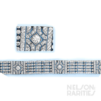 Diamond, Diamond and Platinum Bracelet