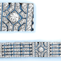 Diamond, Diamond and Platinum Bracelet