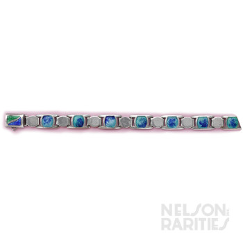 Enamel and Sterling Silver Bracelet