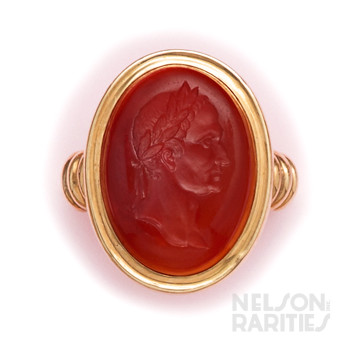 Sardonyx Intaglio and Gold Ring