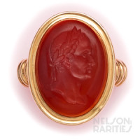 Sardonyx Intaglio and Gold Ring