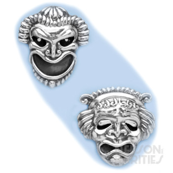 Sterling Silver "Comedy and Tragedy" Earrings
