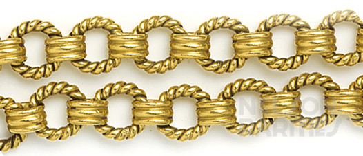 Carved Gold Link Bracelet