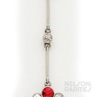 Burma Ruby, Diamond and Platinum Necklace