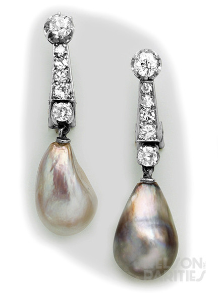Pearl and Diamond Drop Earrings – Linneys Jewellery