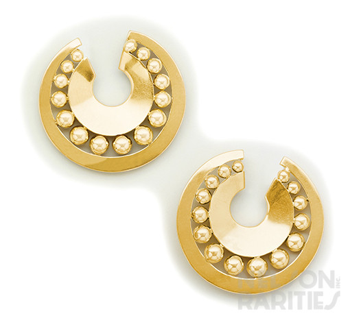 Retro Gold Hoop Earrings