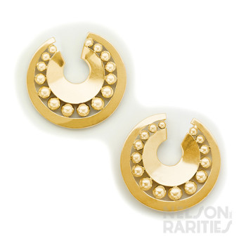 Retro Gold Hoop Earrings