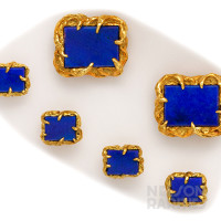 Lapis Lazuli and Gold Cufflink and Stud Set