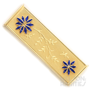 Sapphire and Gold Lipstick Case