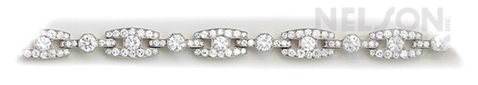 Diamond and Platinum Bracelet. French.