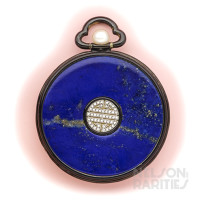 Lapis Lazuli, Enamel, Pearl, Diamond, Gold and Platinum Pocket Watch