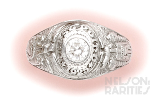 Diamond and Platinum West Point Betrothal Ring